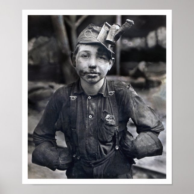 Poster Lewis Wickes Hine - Portrait de Tipple Boy (Devant)