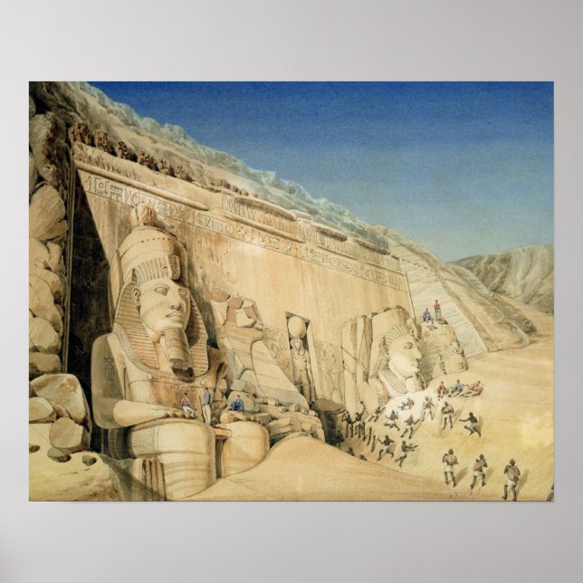 Poster L'Excavation du Grand Temple de Ramsès II, (Devant)