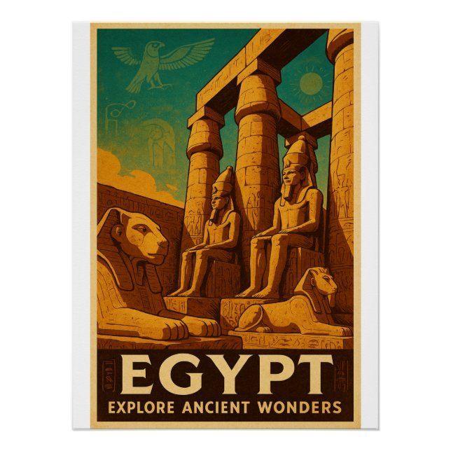 Poster L'héritage de Pharaon - Temple de Louxor" (Devant)