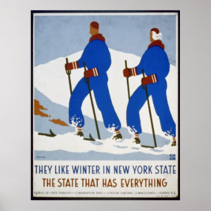 Poster L'hiver dans l'Etat de New York