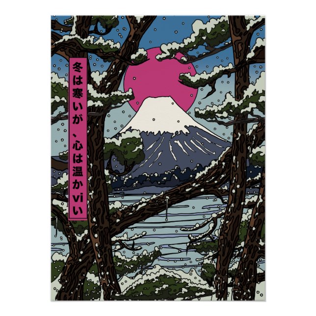 Poster L'hiver est froid mais le cœur est chaud (Devant)