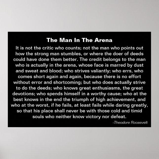 Poster "L'homme dans l'arène" (Devant)
