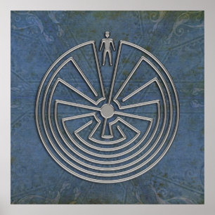 Poster L'homme dans le Maze - argent