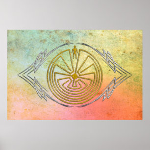 Poster L'homme dans le Maze - L'or tribal argent