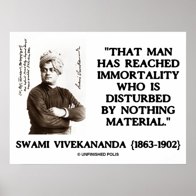 Poster L'Homme Swami Vivekananda a atteint le matériel d' (Devant)