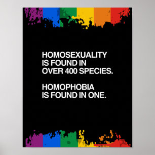 POSTER L'HOMOSEXUALITÉ SE TROUVE DANS 400 ESPÈCES