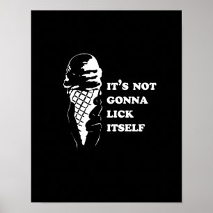 Poster L'humour gai se lèchent inverse (la ligne de