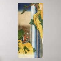 Li Po à la cascade Lo-Shan Hokusai Art