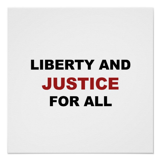 Poster Liberté et JUSTICE pour tous (Devant)