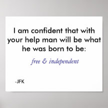 Libre et indépendant - bleu