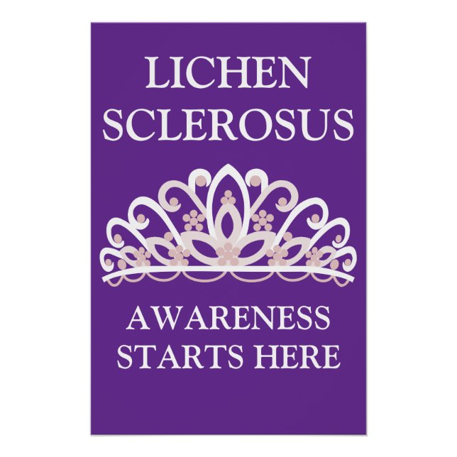 Poster Lichen Sclerosus "La sensibilisation commence ici" (Devant)