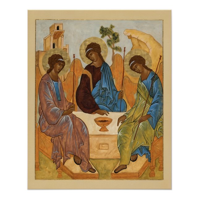 Poster L'icône de la Sainte Trinité (Devant)