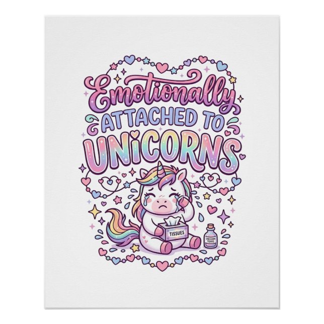 Poster Licorne émotionnellement attachée aux originaux de (Devant)