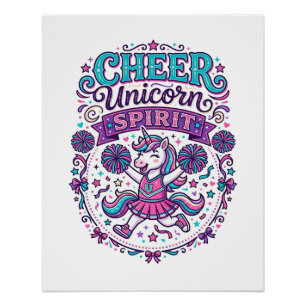 Poster Licorne Joie Esprit Licorne Coloré POD Artwork_