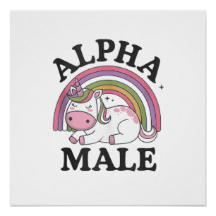 Poster Licou de Tank Top Alpha Masculin Ironique Arc-en-C