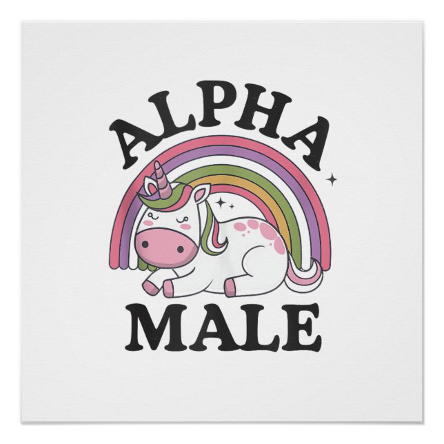 Poster Licou de Tank Top Alpha Masculin Ironique Arc-en-C (Devant)