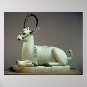 Poster Lid d'un pot d'unguent sous forme d'ibex