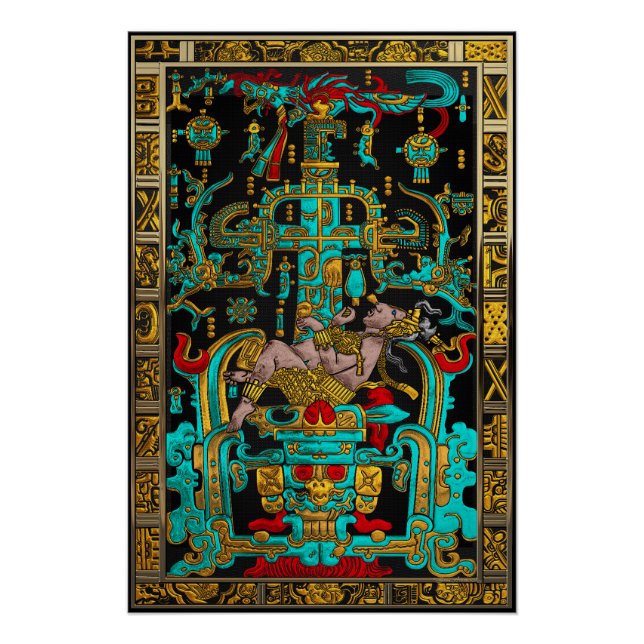 Poster Lid of Great Tomb of Pakal - Astronaut Palenque (Devant)