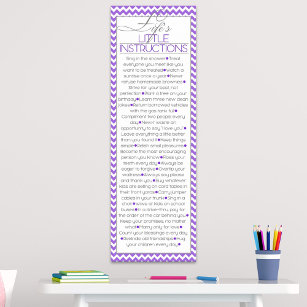 Poster Lifes Little Instructions (lilas)