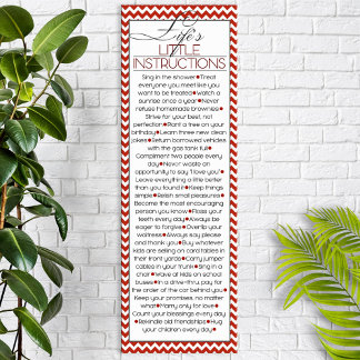 Poster Lifes Little Instructions (rouge)