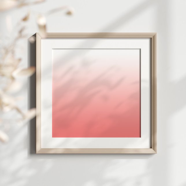 Poster Light Coral Gradient (Blank gradient design ready for your monogram text.)