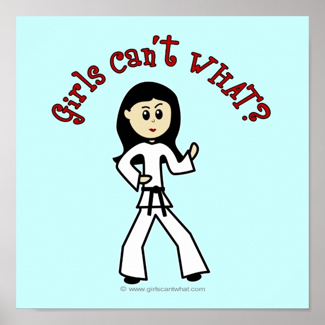 Poster Light Girl Martial Artist (Devant)