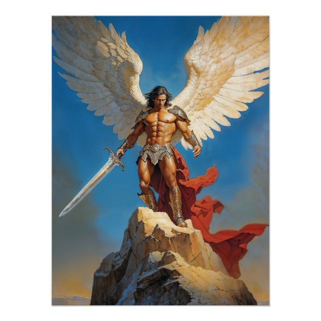 Poster Light of the Seven Heavens Archangel Michael (Devant)