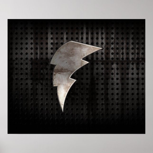 Poster Lightning Bolt; Cool Black (Devant)