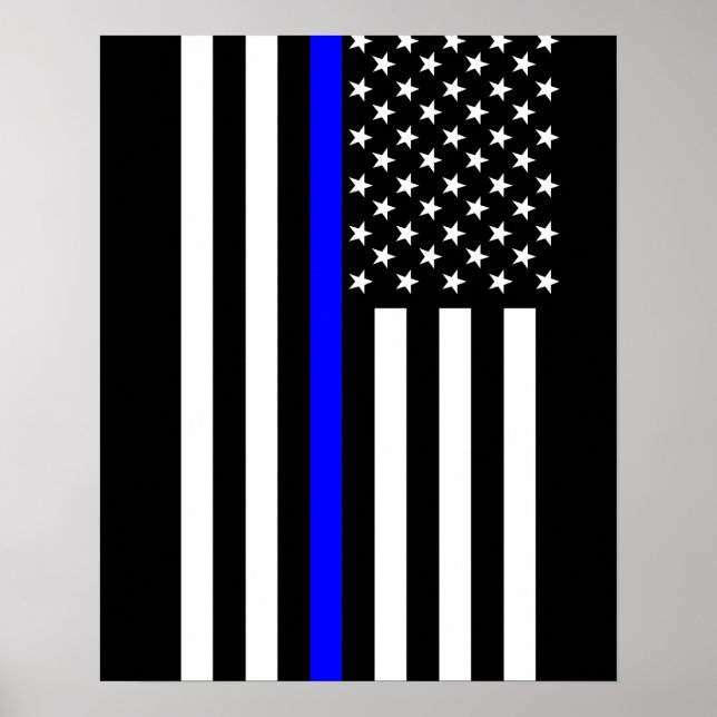 Poster Ligne Bleue fine aux États-Unis (Devant)