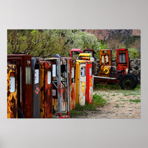 Poster Ligne Conga de pompe à gaz au Nouveau-Mexique