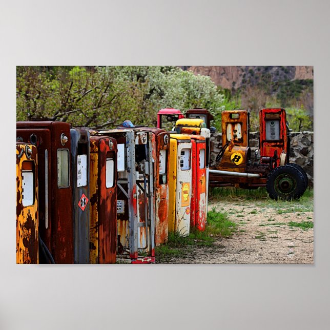 Poster Ligne Conga de pompe à gaz au Nouveau-Mexique (Devant)