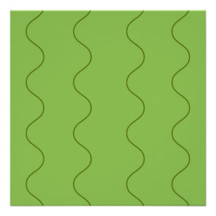 Poster Ligne Super verte Wavy Abstraite moderne minimalis