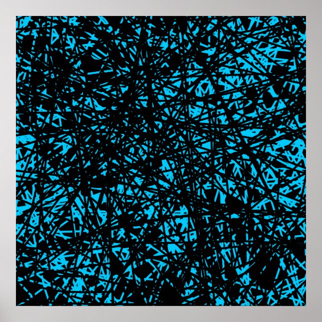 Poster Lignes Abstraites - Ciel bleu (Devant)