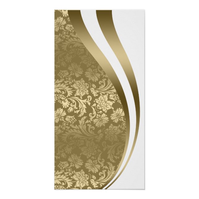 Poster Lignes dynamiques Gold Abstraites (Devant)