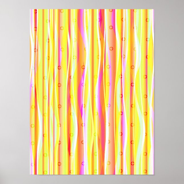 Poster Lignes ondulées (Devant)