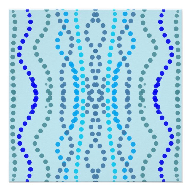 Poster Lignes verticales bleues (Devant)