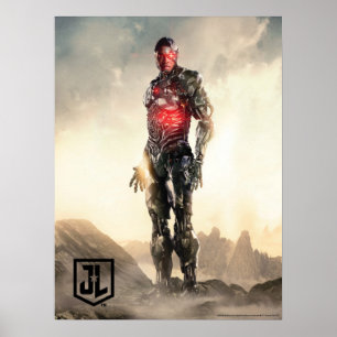 Poster Ligue de Justice Cyborg Sur Le Champ De Bataille