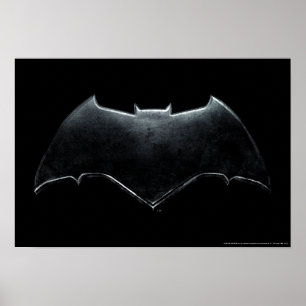 Poster Ligue de Justice Symbole de batman métallique