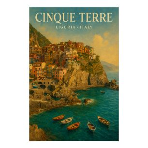 Poster Ligurie — voyage en Italie