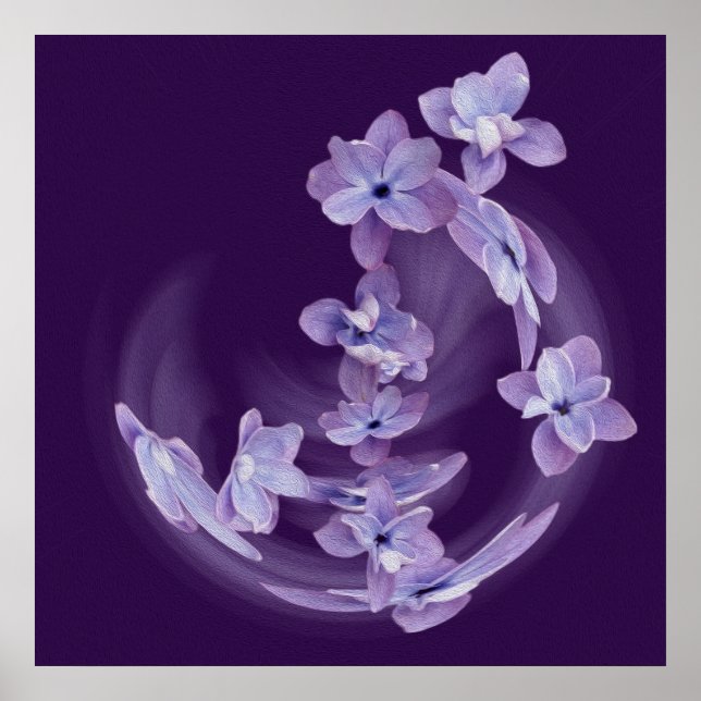 Poster Lilac en cercle (Devant)