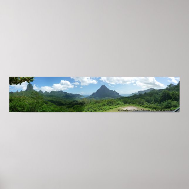 Poster L'île de Moorea, Polynésie française. (Devant)