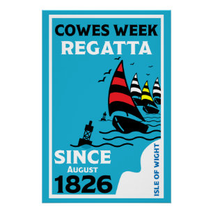 Poster L'Île Des Cowes De White Yacht Regatta
