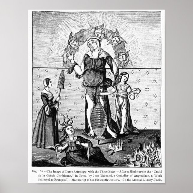 Poster L'image de Dame Astrology avec les Trois (Devant)