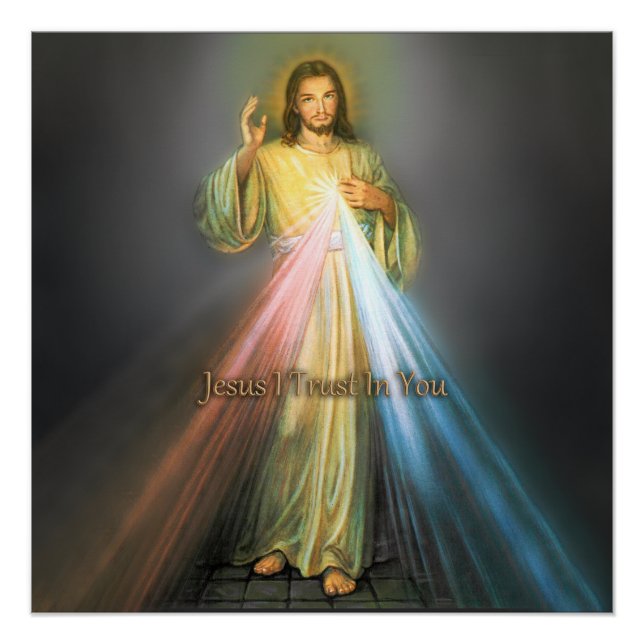 POSTER L'IMAGE DE DÉVOTION DIVINE MERCY (Devant)
