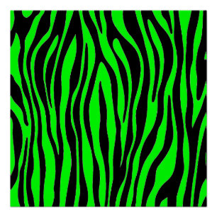 Poster Lime Green Zebra