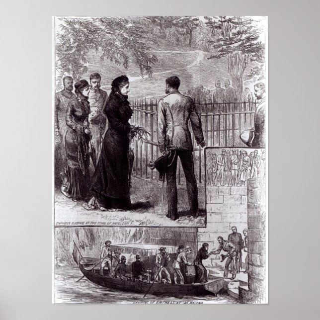 Poster L'impératrice Eugénie visitant le tombeau de Napol (Devant)