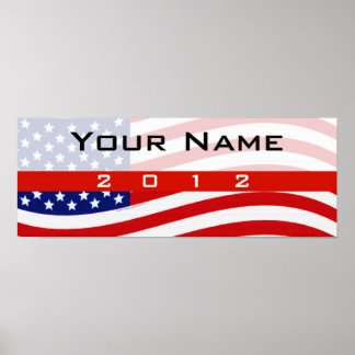 Poster L'impression des signes de campagne politique, les