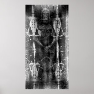 Poster Linceul de Turin, négatif frontal de vue