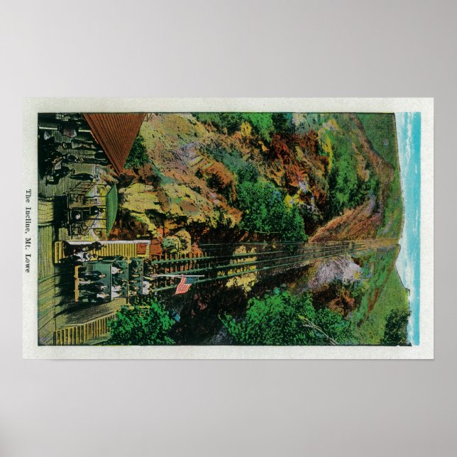 Poster L'inclinaison au mont LoweMt. Lowe, CA (Devant)