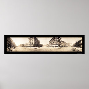 Poster Lincoln NE Streets Photo 1908